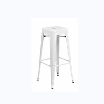 metalic-white-stool